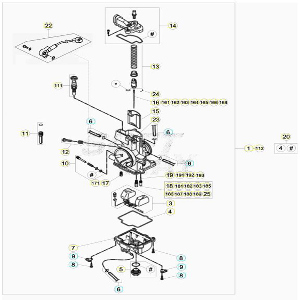 Beta RR300 20 Vergaser Ersatzteile